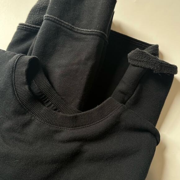 Nike Yoga Soft Fleece Sweatshirt Black Crewneck Loose Fit size XS - Picture 4 of 8